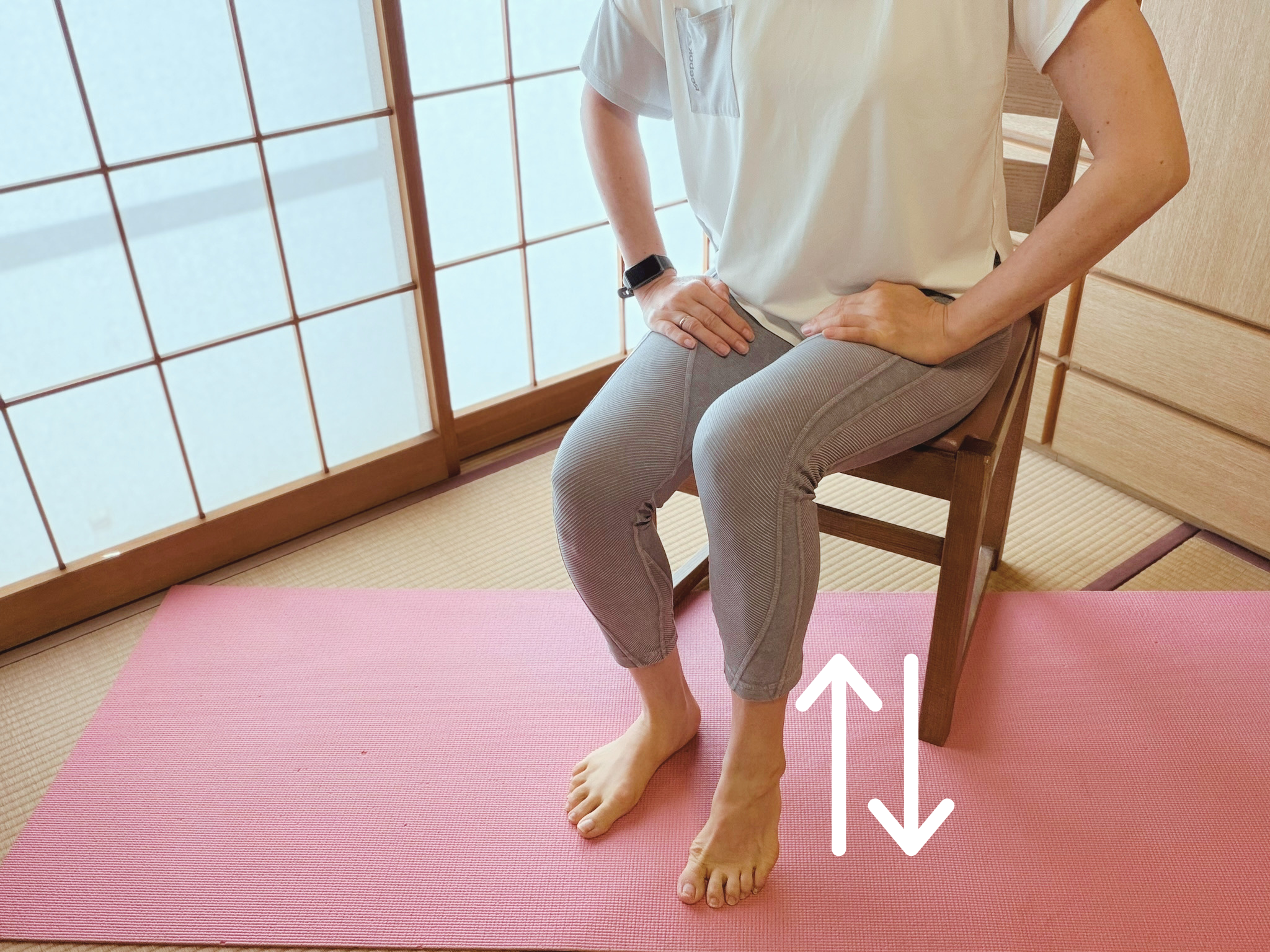 かかとの上げ下げ